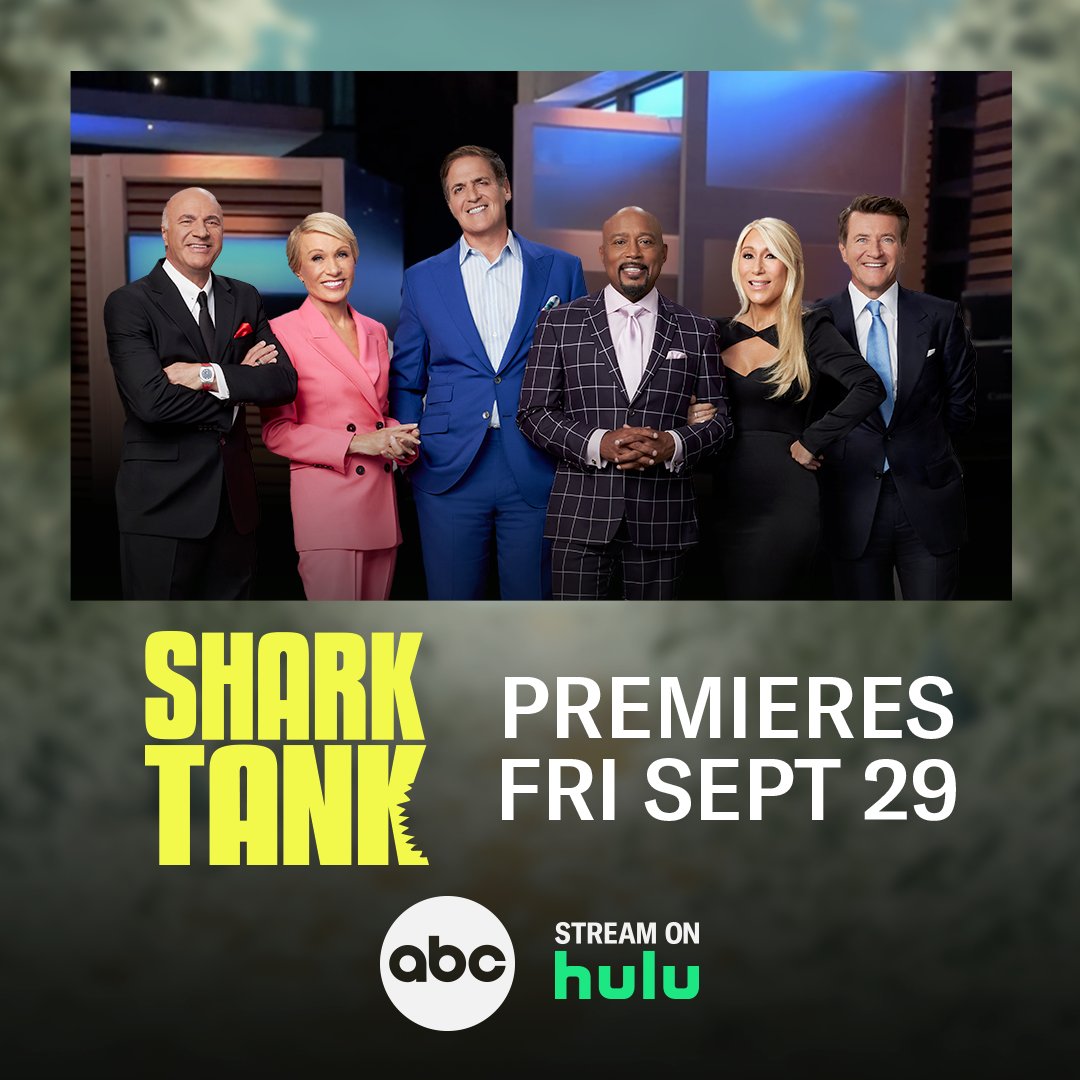 Shark Tank on X: "Fintastic news! Jump back into #SharkTank with season 15  Friday, Sept 29 at 8/7c on ABC &amp; Stream on Hulu. 🦈  https://t.co/8ZM3yW3fXA" / X