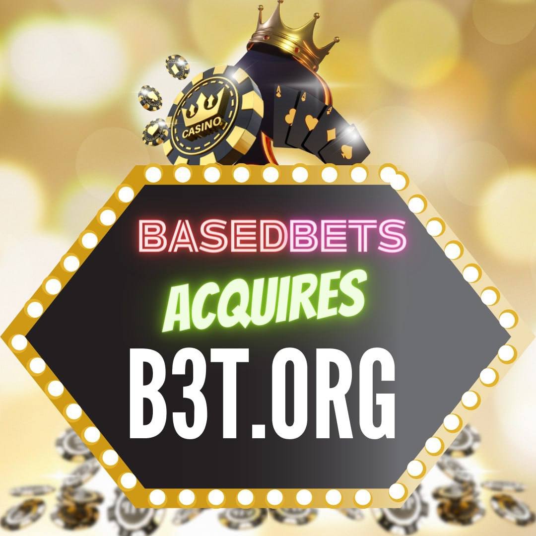 We are excited to announced BasedBets has now obtained a 3 letter Domain to use as the domain for our Casino. B3T.org 
<a href="/EricCryptoman/">Eric Cryptoman</a> @Coinbase

#BasedBets #BuildOnBase