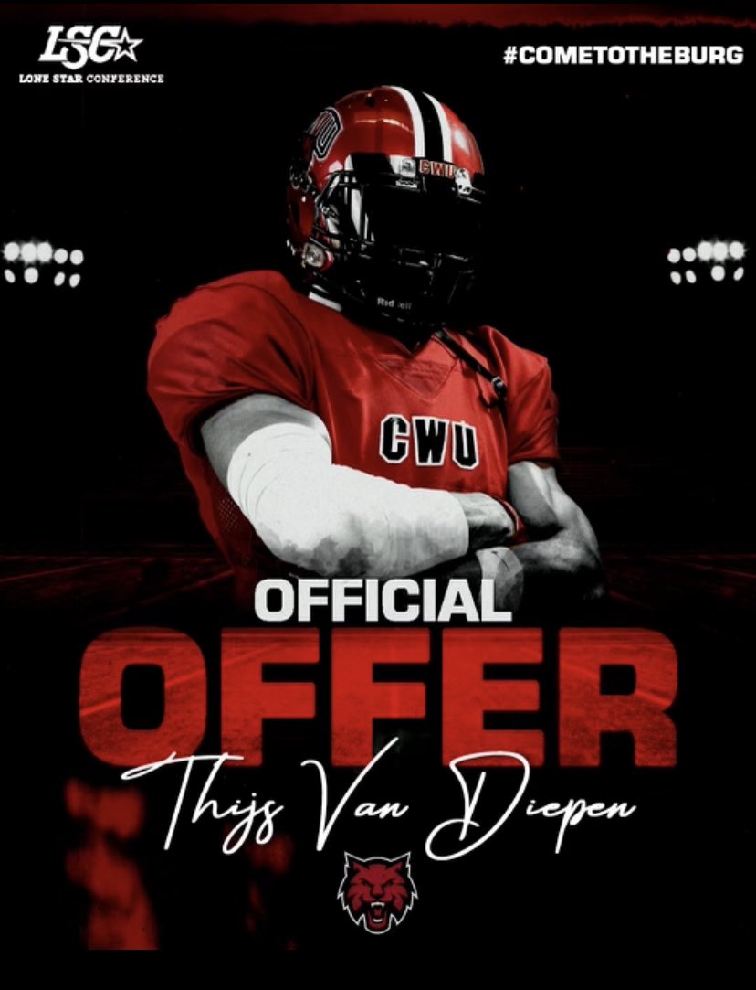Thijs (@thijs_vd_) on Twitter photo After a great talk with <a href="/CoachFisk/">Chris Fisk</a> I’m excited to announce that I have received an official offer from <a href="/CWUFB/">CWU Football</a> , thanks to <a href="/CoachRipken/">Ripken Braman</a> @coach_bash23 After a great talk with <a href="/CoachFisk/">Chris Fisk</a> I’m excited to announce that I have received an official offer from <a href="/CWUFB/">CWU Football</a> , thanks to <a href="/CoachRipken/">Ripken Braman</a> @coach_bash23