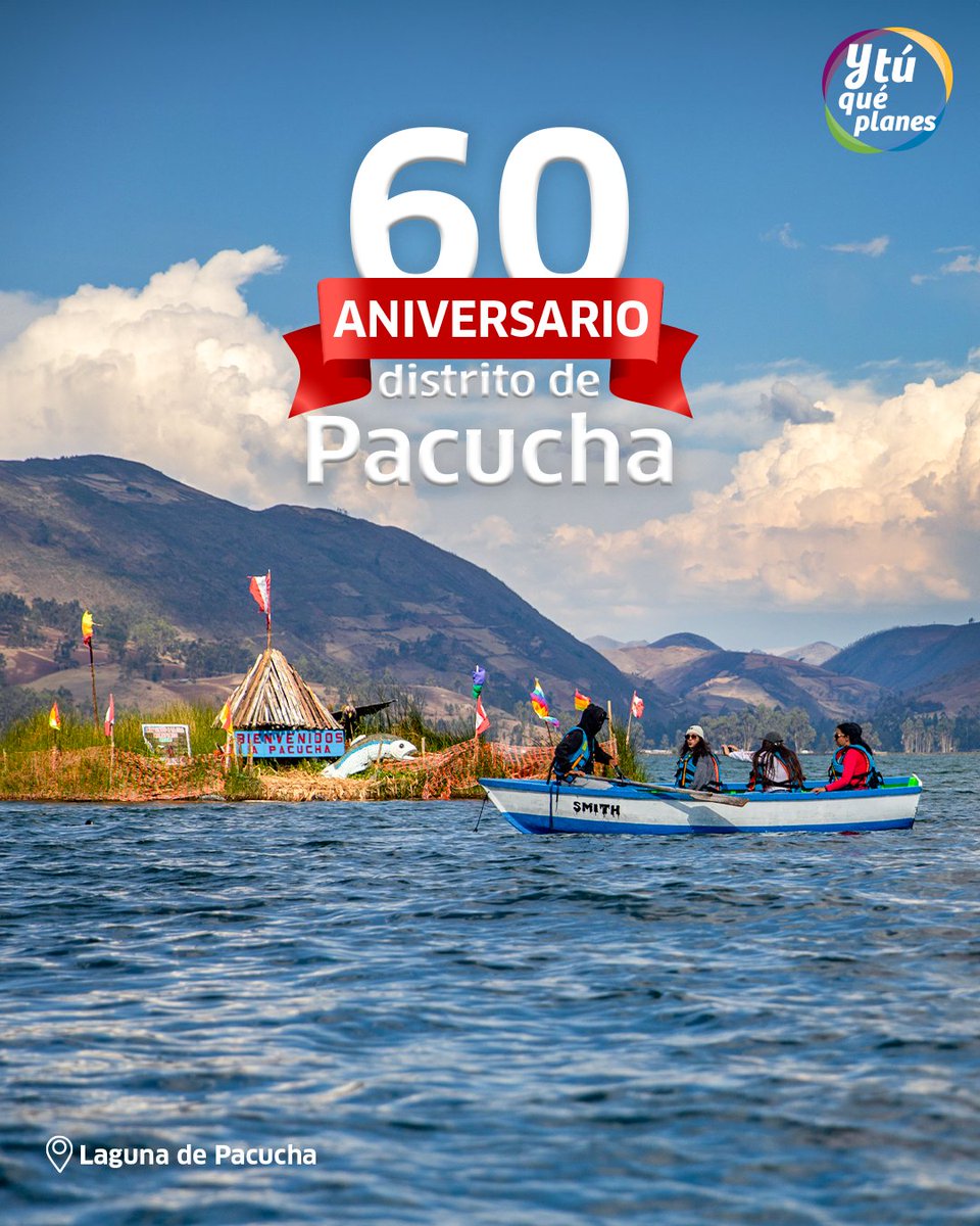 ConoceelPeru's tweet photo. ¡60 aniversario de #Pacucha! 🤩🇵🇪✨
Hace seis décadas se fundó este distrito, ubicado en el departamento de #Apurímac. Este destino andahuaylino es un imperdible por su historia y paisajes naturales. ¿Qué esperas para visitarlo? 👀
#YTúQuéPlanes https://t.co/mFtVBdBoJx