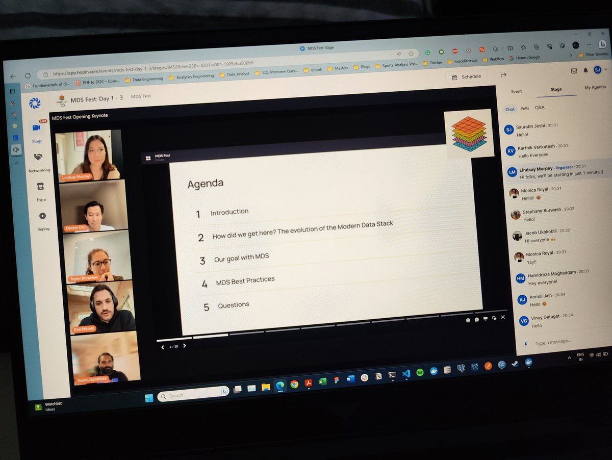 Saurabh___Joshi's tweet image. Day 40 of #100DaysOfCode

• Continuing my Leetcode journey, Solved 4 Medium level SQL questions
• Created simple Dockerfile for python &quot;Hello world from docker 🐳&quot;
• Watching MDS Fest 2023, event presented by @SecodaHQ @ Delphi and @ count

#docker #moderndatastack

🚀🚀