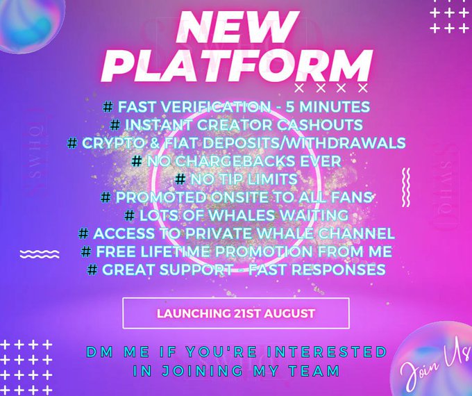 😍 3 HOURS UNTIL LAUNCH 😍   💸 INSTANT cashouts 💦 No chargebacks EVER 😈 NO tip limits  🐳 Lots of WHALES