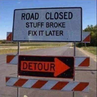 BurrSigns's tweet image. "Stuff Broke" 😂
#signsfoundinthewild #funnysigns #constructionsigns #stuffbroke #hahaha #lol #lmao #funny #trafficsigns #forfun #mondaymemes #hehehe