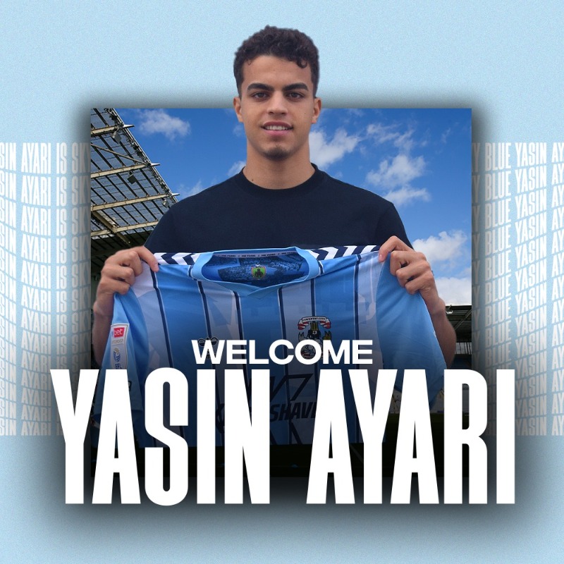 CoventryCityFC's tweet photo. Yasin Ayari is Sky Blue! 🩵