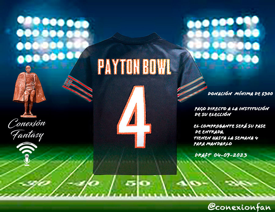 conexionfan's tweet photo. ¡Arrancamos Payton Bowl Vol. 4!
Redraft, Sleeper, PPR.
DRAFT: 4 SEPT. 9:00pm.
https://t.co/z0lUO9peNJ
RECUERDA: La aportación es directamente a la institución de tu elección, si no puedes hacerla ahora, tienes hasta la semana 4 para poderlo hacer. ¡INSCRIBETE AHORA! https://t.co/39jMwLVblJ
