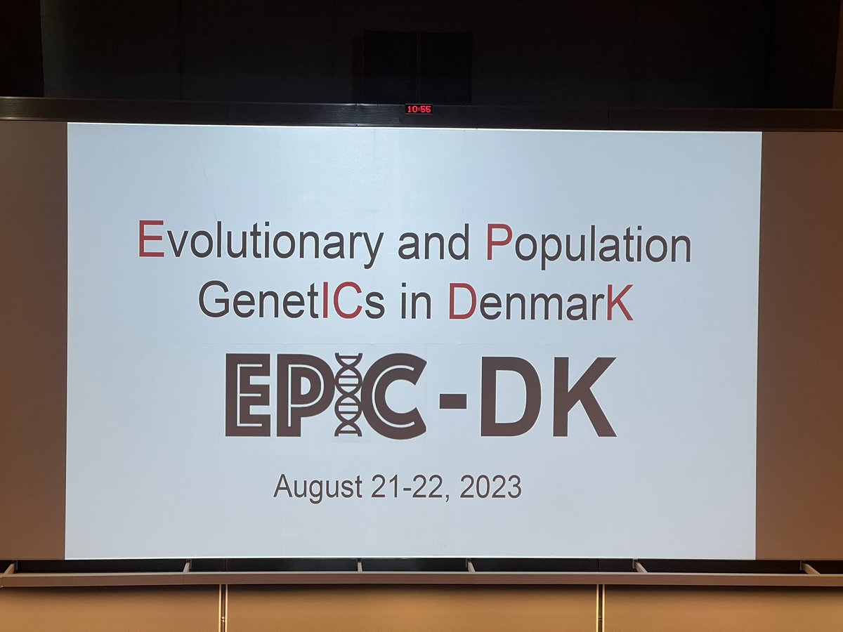 What an amazing 1st day of the #EPIC conference - Evolution & Population genetICs in DenmarK - @PopGenDK! So many engaging talks under the topics of evolutionary & comparative genomics, population histories with genetics (conservation), & metagenomics, microbiome & host evolution