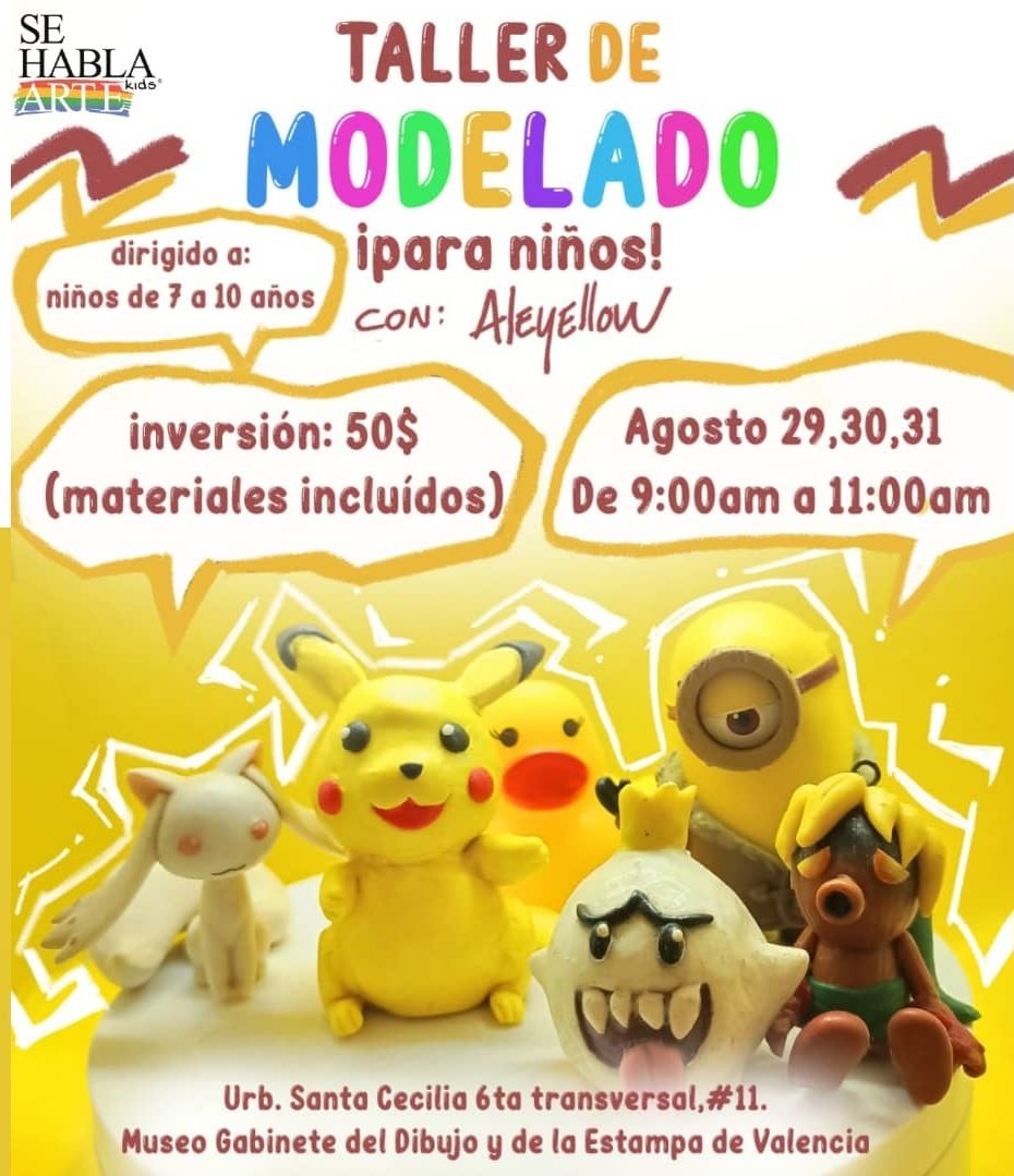 se_kids's tweet photo. Estamos de vuelta, y esta vez con un taller maravilloso en donde los niños tendrán oportunidad de explorar su creatividad al mismo tiempo que conocen, paso a paso, las técnicas del modelado escultórico. https://t.co/hnCXt71VFF