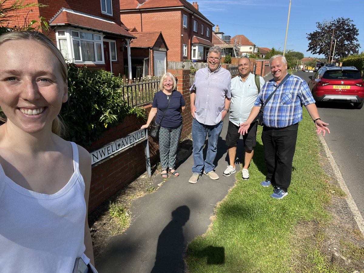 #TeamLabour helping out in the Newby Division this morning, delivering street surgery cards for Cllr Subash Sharma in sunny Scarborough.