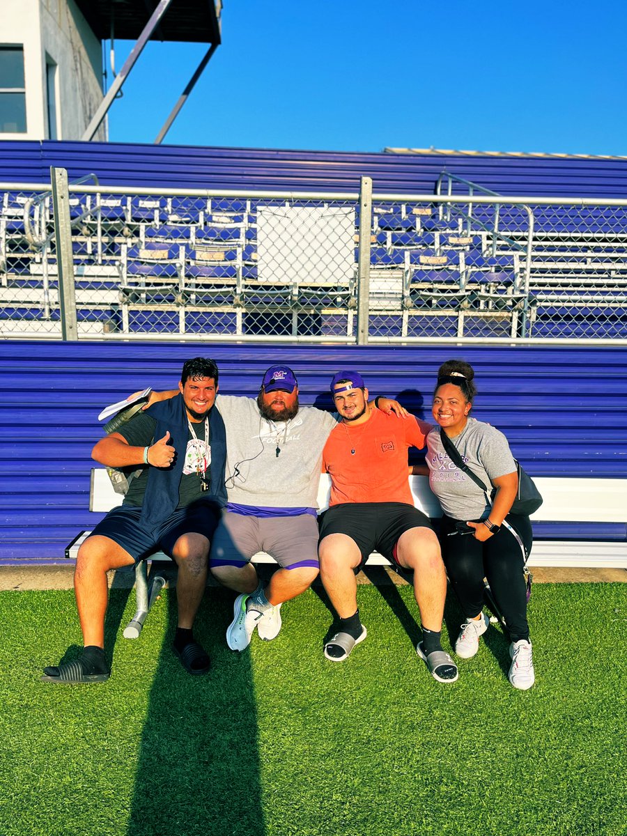 First day of school pictures. We even got our Director of Sports Medicine to join in. Every day is a blessing. So proud of our players. #GoMajors #CorePrinciples #YouBelongHere