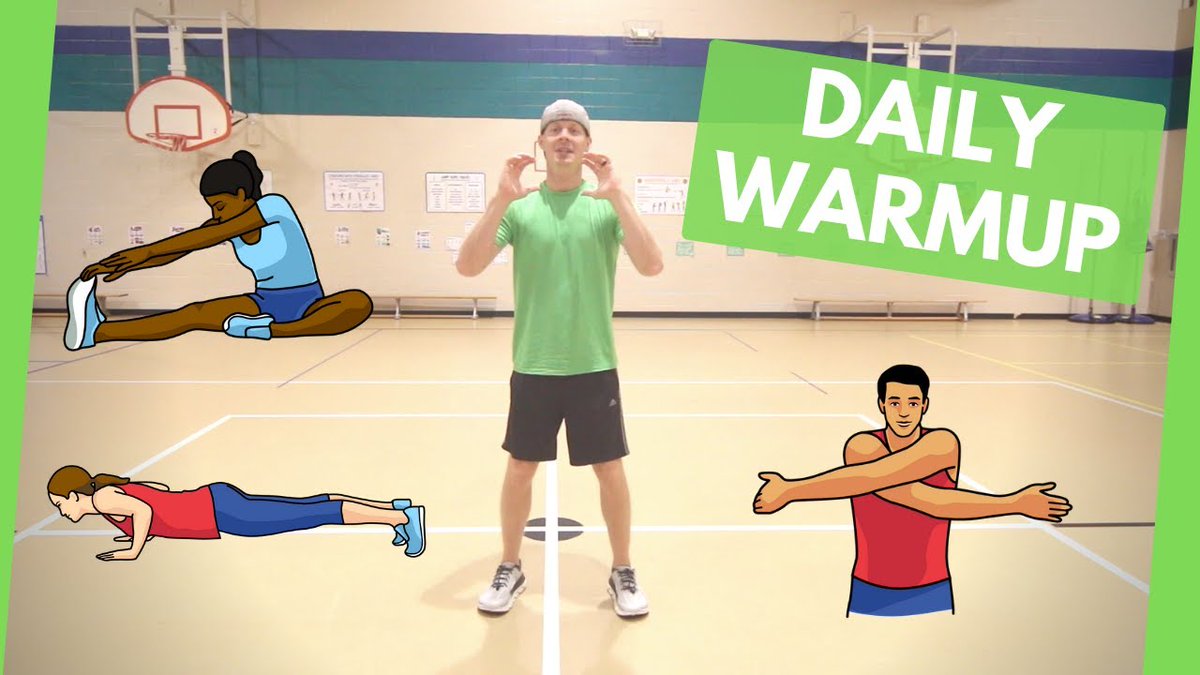 thepespecialist's tweet photo. The Daily Warmup Video for #virtualPE Class https://t.co/FrOtajagEn #pe #physed #peteacher #iteachpe #physicaleducation #elempe #pegeek #edtech #teacher https://t.co/VpqdoTkL6o