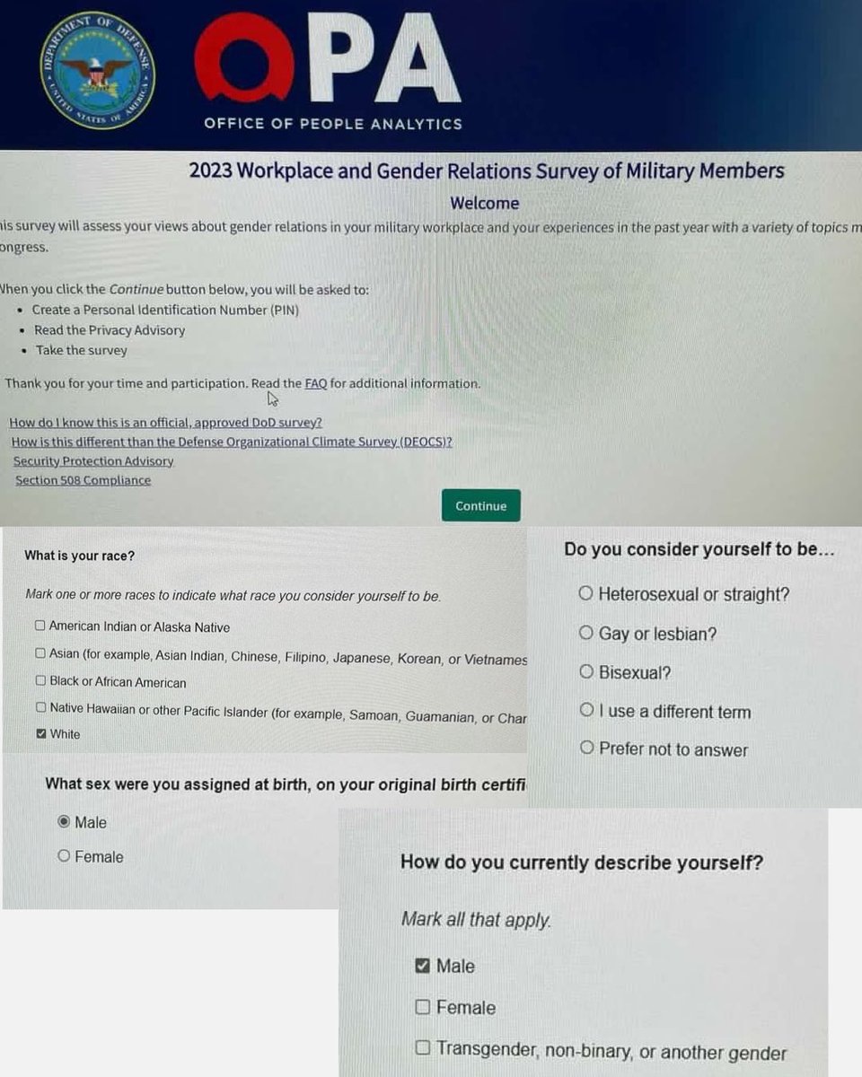A DoD command climate survey is collecting DEI data with questions that don’t pertain to command climate. This workplace and gender relations survey is required after the command climate survey is completed.