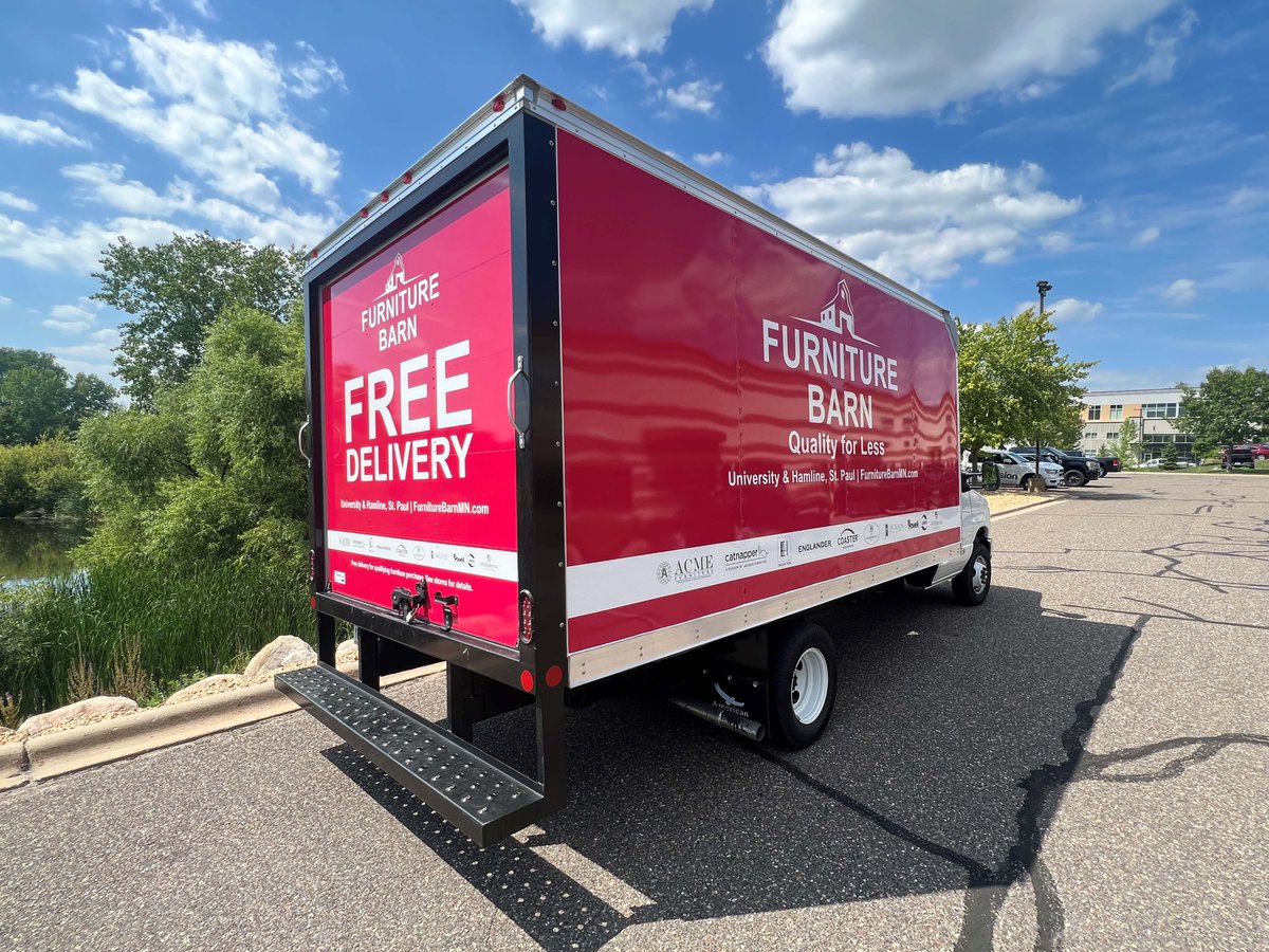 ImpressionSigns's tweet photo. Whether you need brand-new vehicle graphics or just a redo after some graffiti or an accident, Impression Signs has got your back (and most importantly, your back end covered).

Thank you, Furniture Barn, for working with us. https://t.co/A8tlzQkg8z
