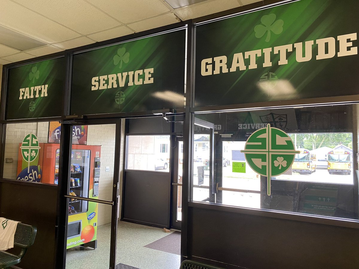 MarketingScotus's tweet photo. Over the summer Scotus Entrepreneurship and Marketing classes were able to help with the branding of Scotus. The classes donated these graphics with the proceeds from the Scotus garage sale last spring. #gorocks ☘️ https://t.co/AK07v7Bz5Q
