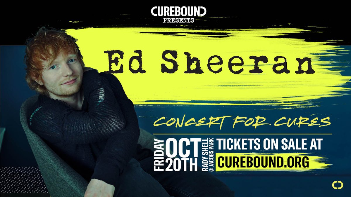 Join Sanford Burnham Prebys for an unforgettable night at Curebound’s Concert for Cures: Ed Sheeran will perform a benefit concert to accelerate cancer research in San Diego. Tickets are on sale now at curebound.org. @Curebound_OFCL