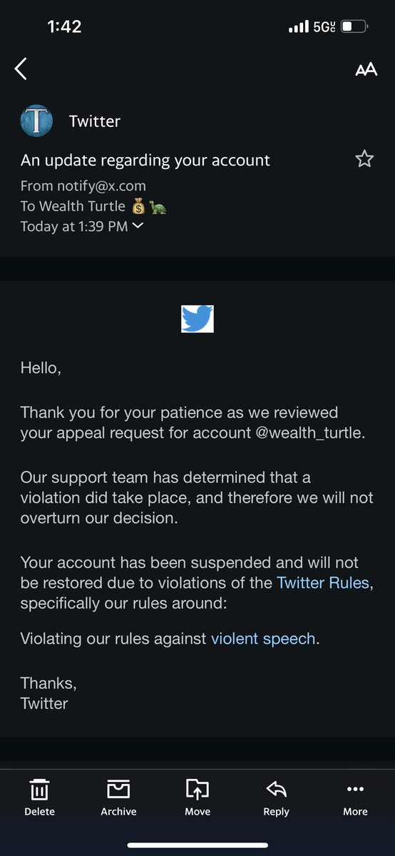 Wealth_Turtle2's tweet image. Free speech no longer exists