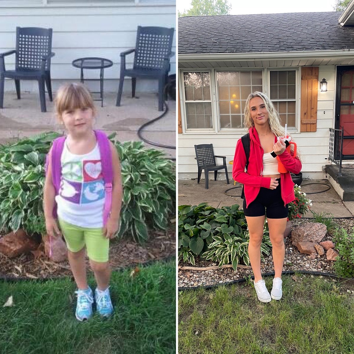 First day of kindergarten, first day of senior year! Love you have a great day! ❤️