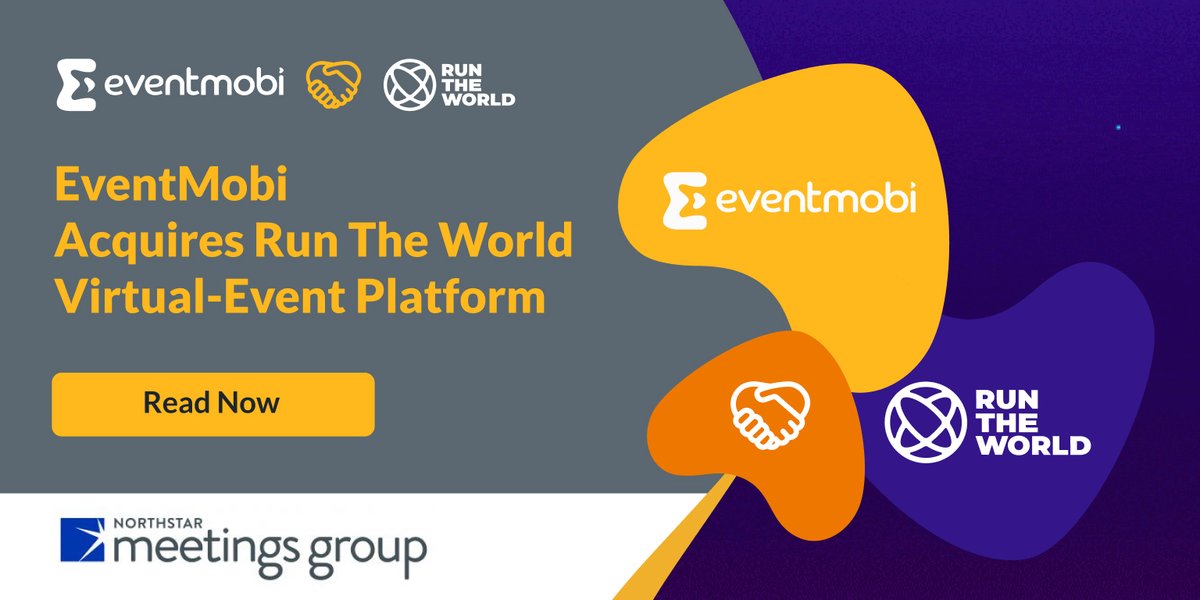 On Aug 2nd, EventMobi #acquired Run The World ⛰️

Read Michael Shapiros' article about the acquisition to learn about:

🤝 Deal insights &amp; Run The World
⏰ The shift to year-round #event experiences
⚒️ Building successful event communities

Check it out: hubs.la/Q01_F2XB0