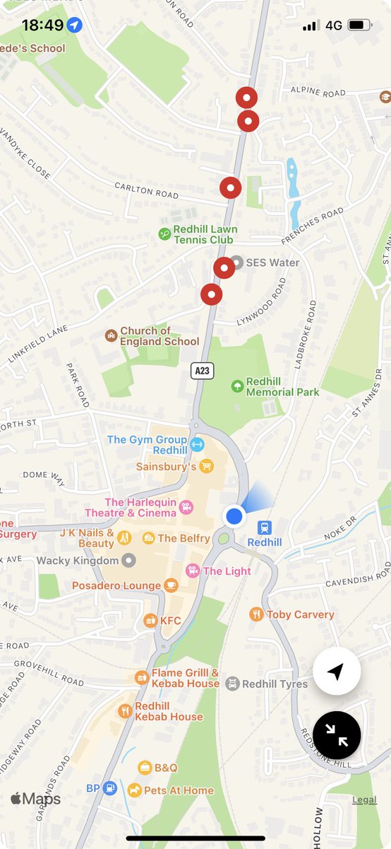 daniel_smith83's tweet photo. @TfL Redhill Bus Station is missing from the TFL Go map. The 405 goes from there 🤨 https://t.co/gpJqAHT7MU