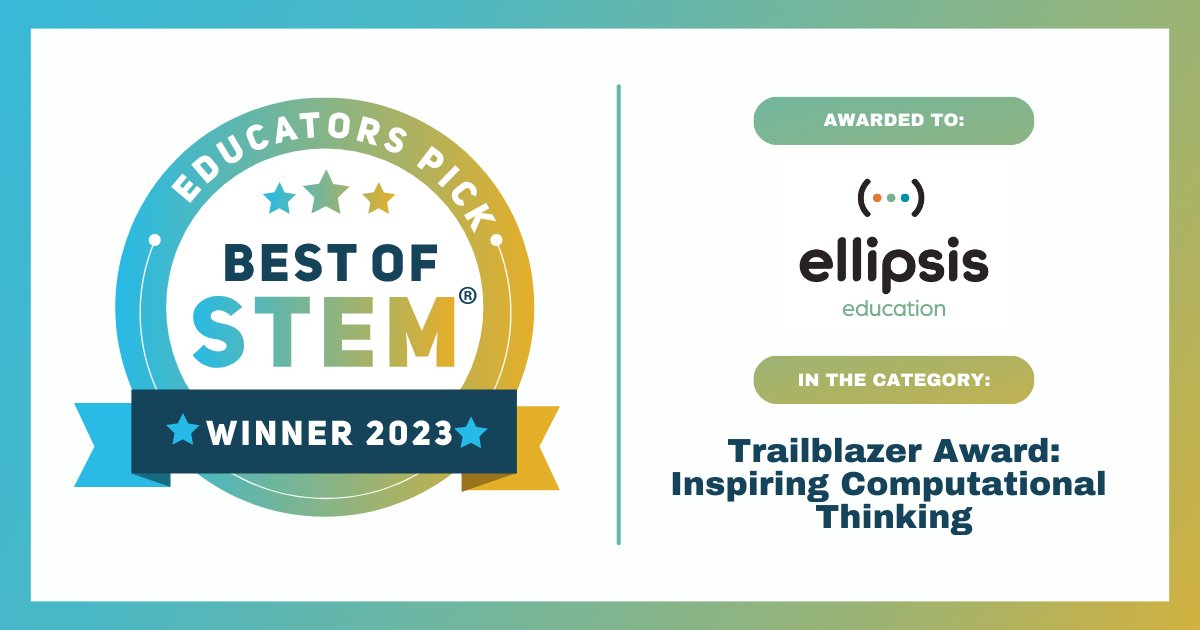 Ellipsis Education (@ellipsisedu) on Twitter photo Weāre excited to share that we've been named a Best of STEM Winner!š We won the Trailblazer Award: Inspiring Computational Thinking. Thank you to the educator judges for recognizing our dedication to computer science education!
<a href="/catapult_x/">Daylene Long | Catapult X</a> #BestofSTEM #BestofSTEM2023 Weāre excited to share that we've been named a Best of STEM Winner!š We won the Trailblazer Award: Inspiring Computational Thinking. Thank you to the educator judges for recognizing our dedication to computer science education!
<a href="/catapult_x/">Daylene Long | Catapult X</a> #BestofSTEM #BestofSTEM2023