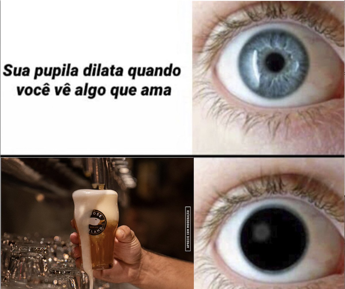 Quase o branco do olho vai embora.