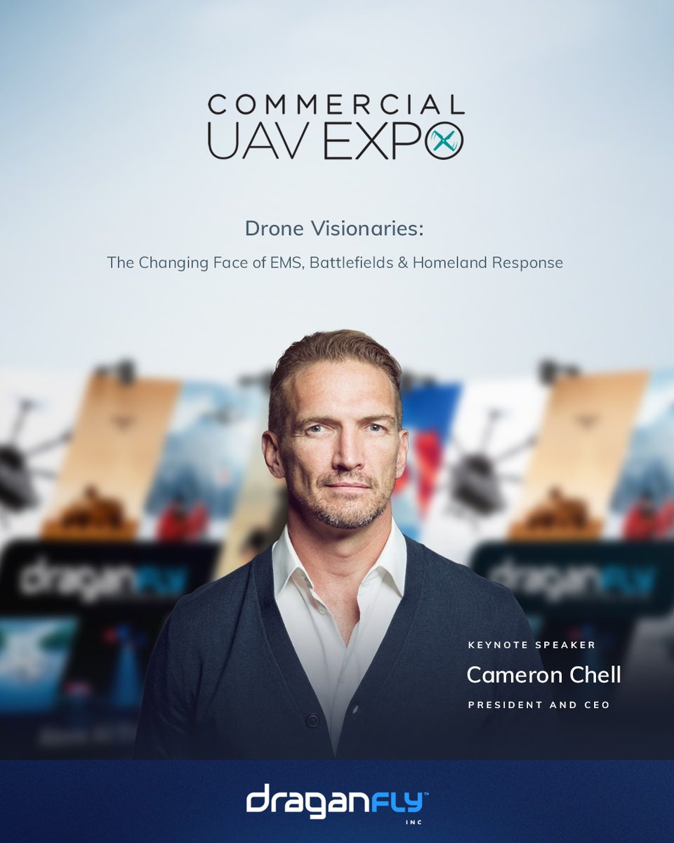 Draganfly Inc. (@draganflyinc) on Twitter photo .<a href="/CameronChell/">Cameron Chell</a> will speak at the Drone Visionaries at <a href="/ExpoUAV/">Commercial UAV News</a> on Sept 7, 11 AM PDT. He'll highlight drones transforming warfare and homeland response, minimizing risks in tasks like demining. Efficiently pinpointing mine locations enhances military and public safety. .<a href="/CameronChell/">Cameron Chell</a> will speak at the Drone Visionaries at <a href="/ExpoUAV/">Commercial UAV News</a> on Sept 7, 11 AM PDT. He'll highlight drones transforming warfare and homeland response, minimizing risks in tasks like demining. Efficiently pinpointing mine locations enhances military and public safety.