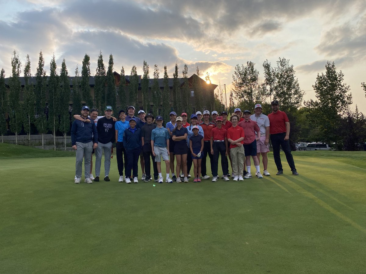 ValleyRidgeGolf's tweet photo. 3rd annual TransCanada Ryder Cup ✅ Thanks to the Junior Golfers from VR and @thewinstongc friendly competition - and of course to the Junior leaders involved.
The #VRJrs retained the trophy, but training for next year has already resumed on both sides…
#justvrthings #yycgolf https://t.co/NbqgRh6rmn