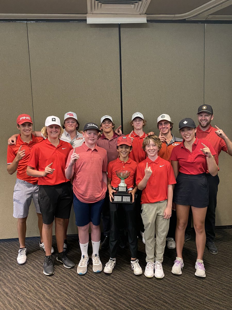 ValleyRidgeGolf's tweet photo. 3rd annual TransCanada Ryder Cup ✅ Thanks to the Junior Golfers from VR and @thewinstongc friendly competition - and of course to the Junior leaders involved.
The #VRJrs retained the trophy, but training for next year has already resumed on both sides…
#justvrthings #yycgolf https://t.co/NbqgRh6rmn