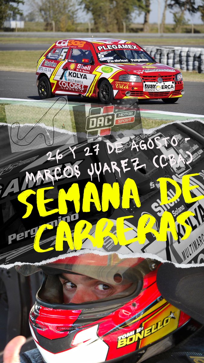 Marcos Juarez, allá vamos… semana de carreras 🏁