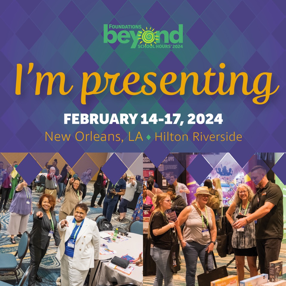 💫 Calling all presenters! Do you have best practices to share w the educator community? Are you an expert on a cutting-edge issue in youth development?

Apply to be a presenter at the 27th Annual #BeyondSchoolHours Conference! 

➡️ beyondschoolhours.org/about/