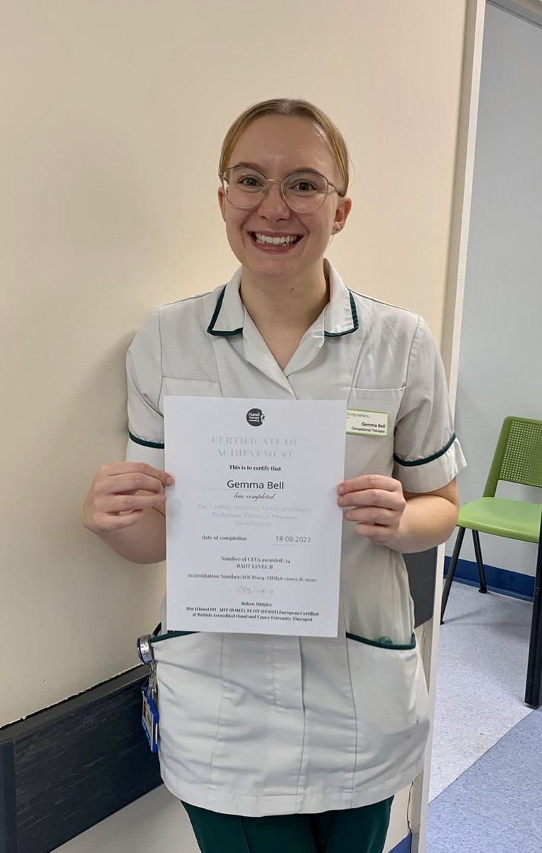 Leeds Hand Therapy (@lththandtherapy) on Twitter photo Congratulations to Gemma from our OT team who recently qualified from her Casting Motion to Mobilise Stiffness course! We look forward to seeing patients benefit from this treatment method! <a href="/LeedsPlastics/">Leeds Department of Plastic Surgery</a> <a href="/LTHTOT/">Leeds TH OT</a> Congratulations to Gemma from our OT team who recently qualified from her Casting Motion to Mobilise Stiffness course! We look forward to seeing patients benefit from this treatment method! <a href="/LeedsPlastics/">Leeds Department of Plastic Surgery</a> <a href="/LTHTOT/">Leeds TH OT</a>