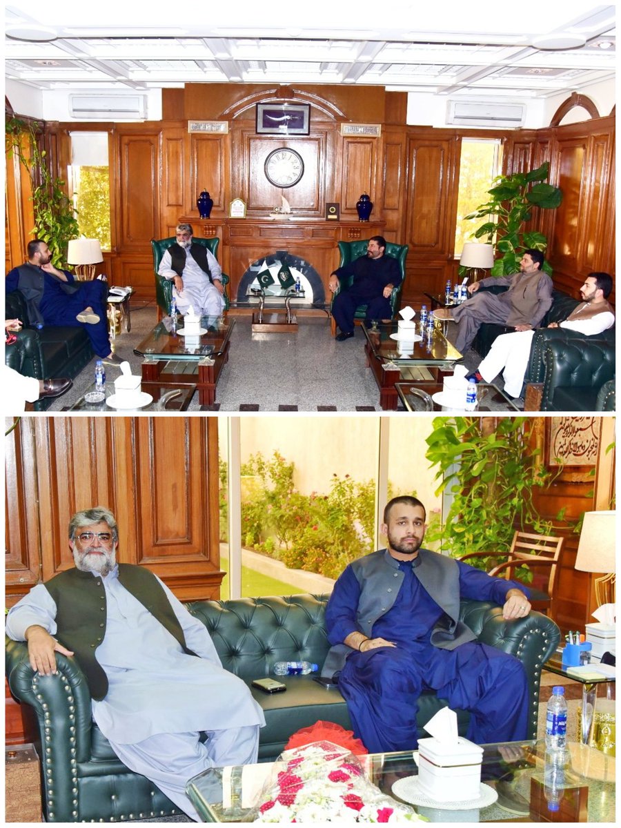 کوٸٹہ 21 آگسٹ 2023 
 نگراں وزیر اعلی بلوچستان علی مردان ڈومکی سے پاکستان پیپلز پارٹی کے سنئیر رہنماہ نوابزادہ میرعامر خان مگسی، سندھ بلوچستان معروف نوجوان سیاسی و سماجی شخصيت نوابزادہ میر محمد زرین خان مگسی، میر رامین محمد حسنی، سردارزادہ جہانزیب لونی، ملک شہریار، نے ملاقات کیا۔