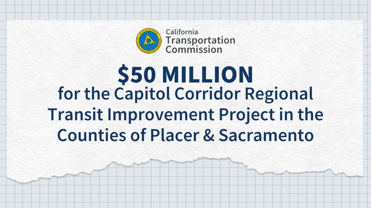 The Capitol Corridor Regional Transit Improvement Project in Sacramento and Placer counties reduces single occupancy vehicles along I80, relieves congestion, promotes economic development, and reduces greenhouse emissions. #SB1  #RebuildCA <a href="/SenRogerNiello/">Senator Roger Niello</a> <a href="/AsmJoePatterson/">Assemblyman Joe Patterson</a>