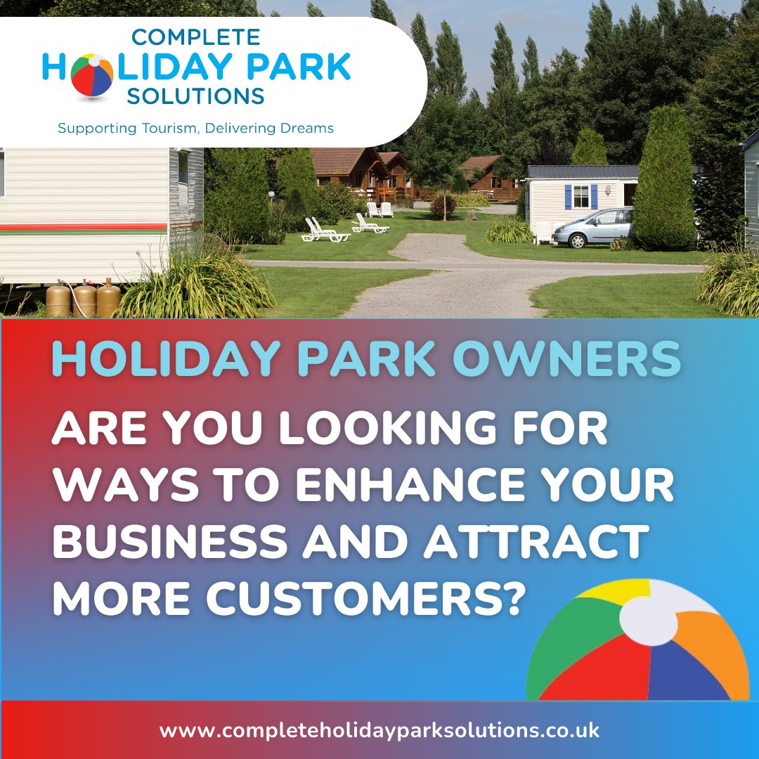 CompletePark's tweet image. Attention Holiday Parks owners! Are you looking for ways to enhance your business and attract more customers? With over 25 years of experience in the industry, we understand the challenges and unique requirements you face. Get in touch today and let's make your Park shine!