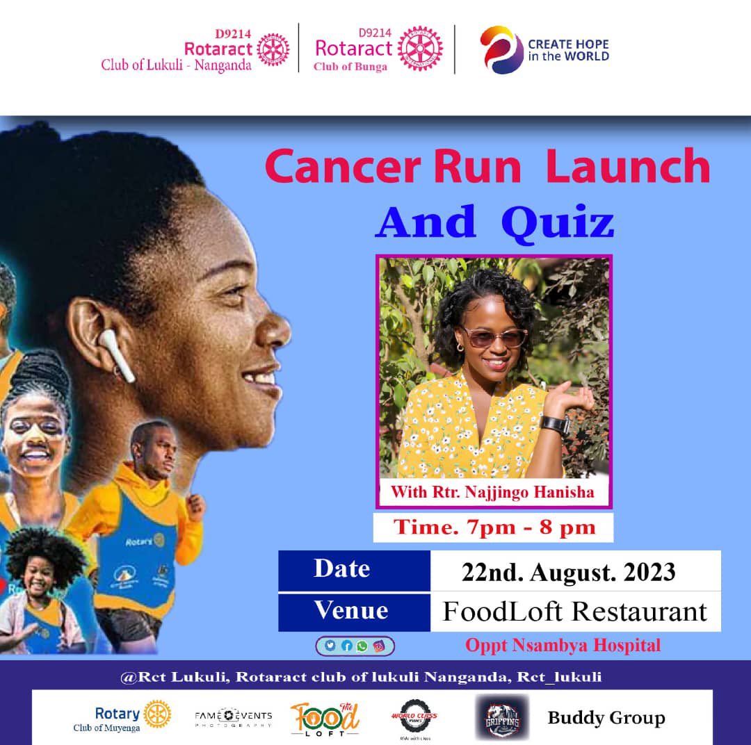 HanishaBwanika's tweet photo. My first time as a guest and I kennnnaaatt wait.
Join us tomorrow at 7pm… get in the vibe for cancer run
#RotaryCancerRun23 #RotaractTV #rotary https://t.co/lY81vwfwzi