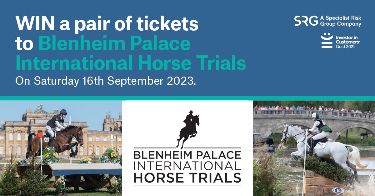 WIN TICKETS TO <a href="/BlenheimHorse/">Blenheim Palace International Horse Trials</a>!

Head over to our Facebook and Instagram pages for your chance to win a pair of tickets to XC day on Saturday 16th September 🏇

#BPIHT23 #insurewithKBIS