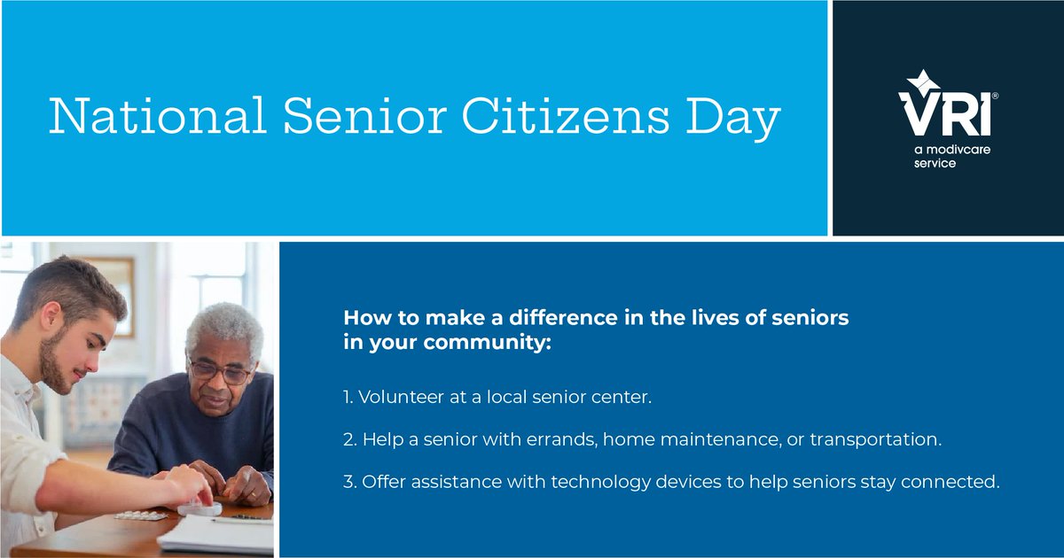 Happy National #SeniorCitizensDay! Let's celebrate the wisdom, experiences, and contributions of our beloved #elders! Here are some wonderful ways to get involved and make a difference in the lives of #seniors in your community: (link)

#Aging #PreventativeCare #SeniorCare