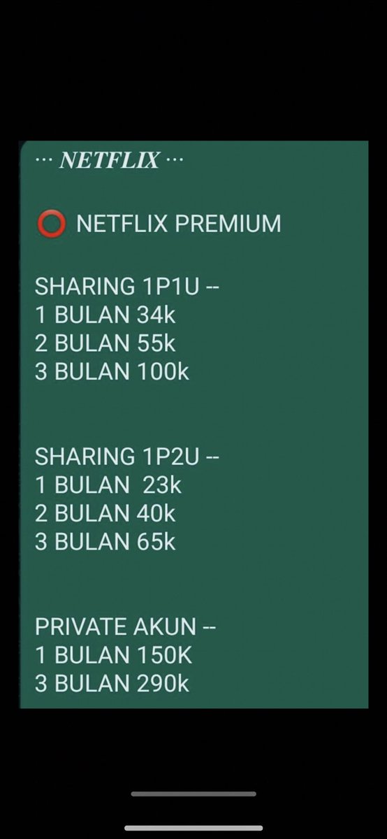 youtube • Netflix / order hanya di WA tweet media