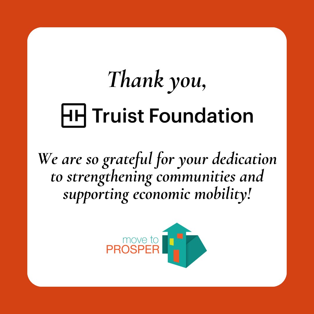 The #TruistFoundation, which strategically invests in nonprofits building economic mobility and strengthening small businesses, just awarded MTP a $50,000 grant. The support from @TruistNews comes just in time as we welcome 19 new families this back-to-school season!