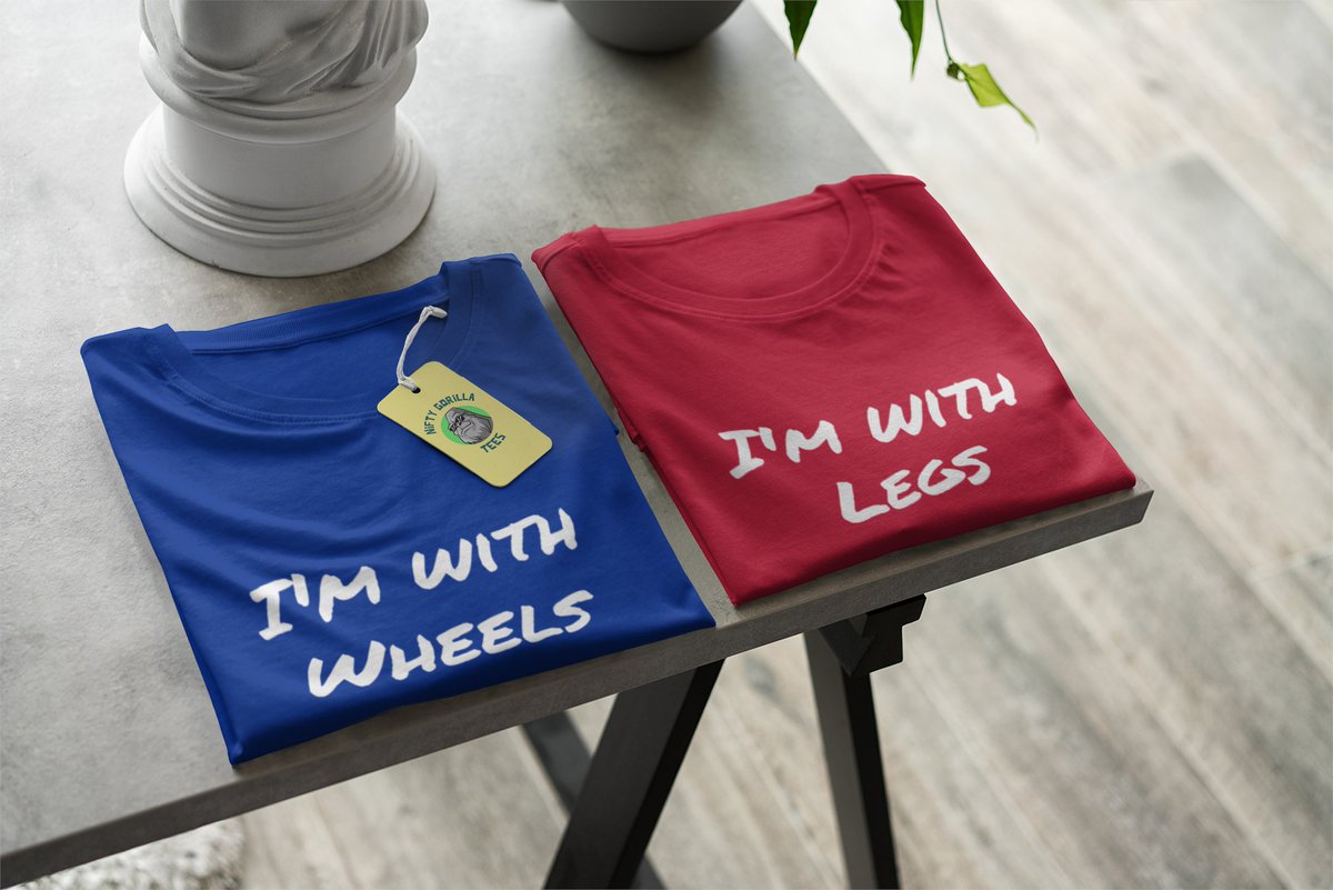 NiftyGorilla's tweet photo. As someone in a wheelchair, I've always used humor to break the ice.  Many of my friends with disabilities did the same.  "WheelsTees" was born of these jokes.  Check out these designs and more with even more on the way! https://t.co/fKNtsw527X
