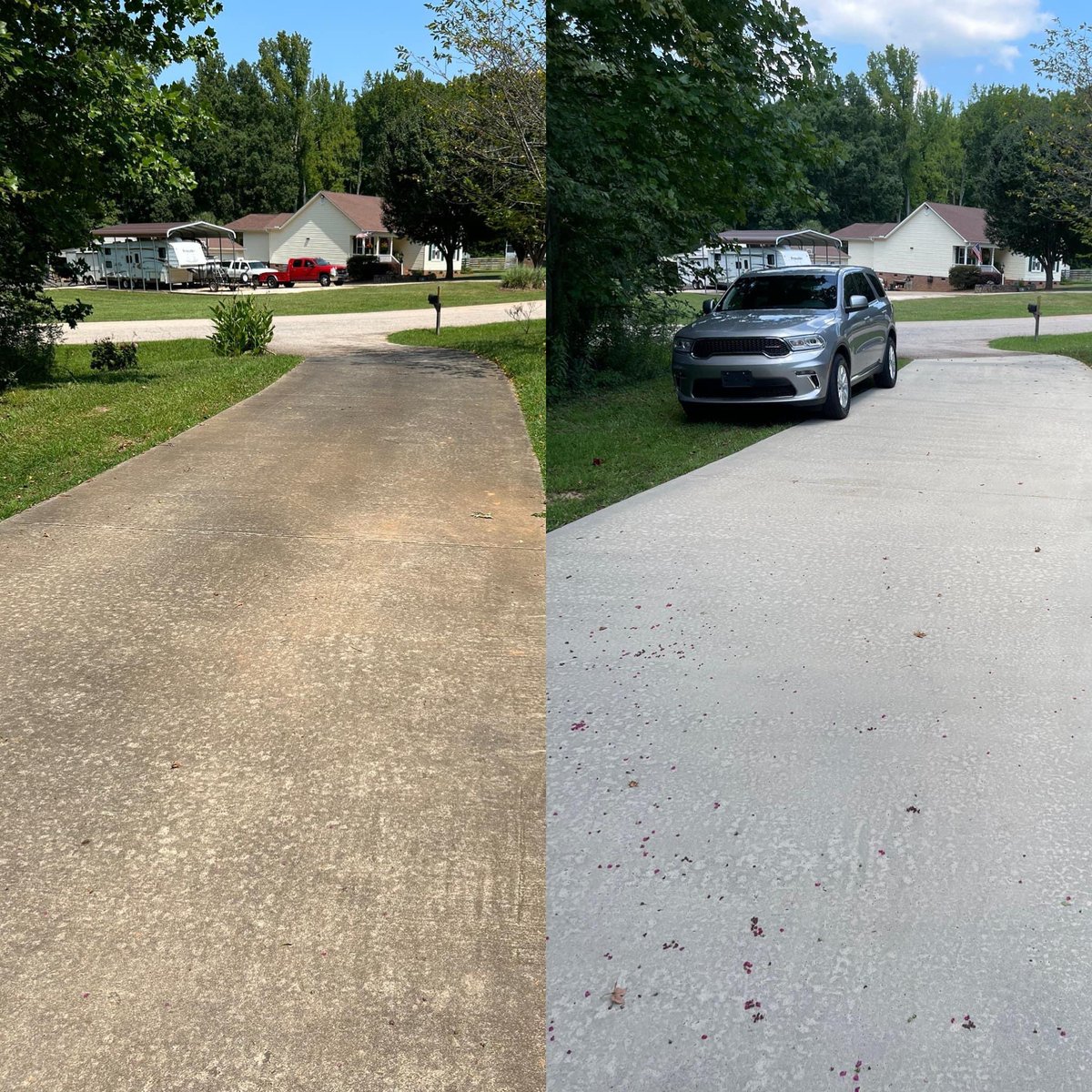 Revitalize your concrete with #PressureWashing! #ConcreteCleaning made easy. Clear debris, wear protective gear, choose the right equipment, use detergents, mind the technique, and rinse thoroughly. #CleanFreaks #SparklingSurfaces #EfficientCleaning #PressureWasherMagic