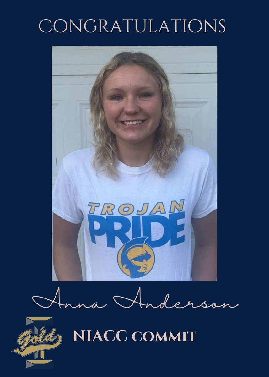 Congratulations <a href="/annaanderson08/">Anna Anderson</a> on you verbal commitment to continue your education and play softball at NIACC!