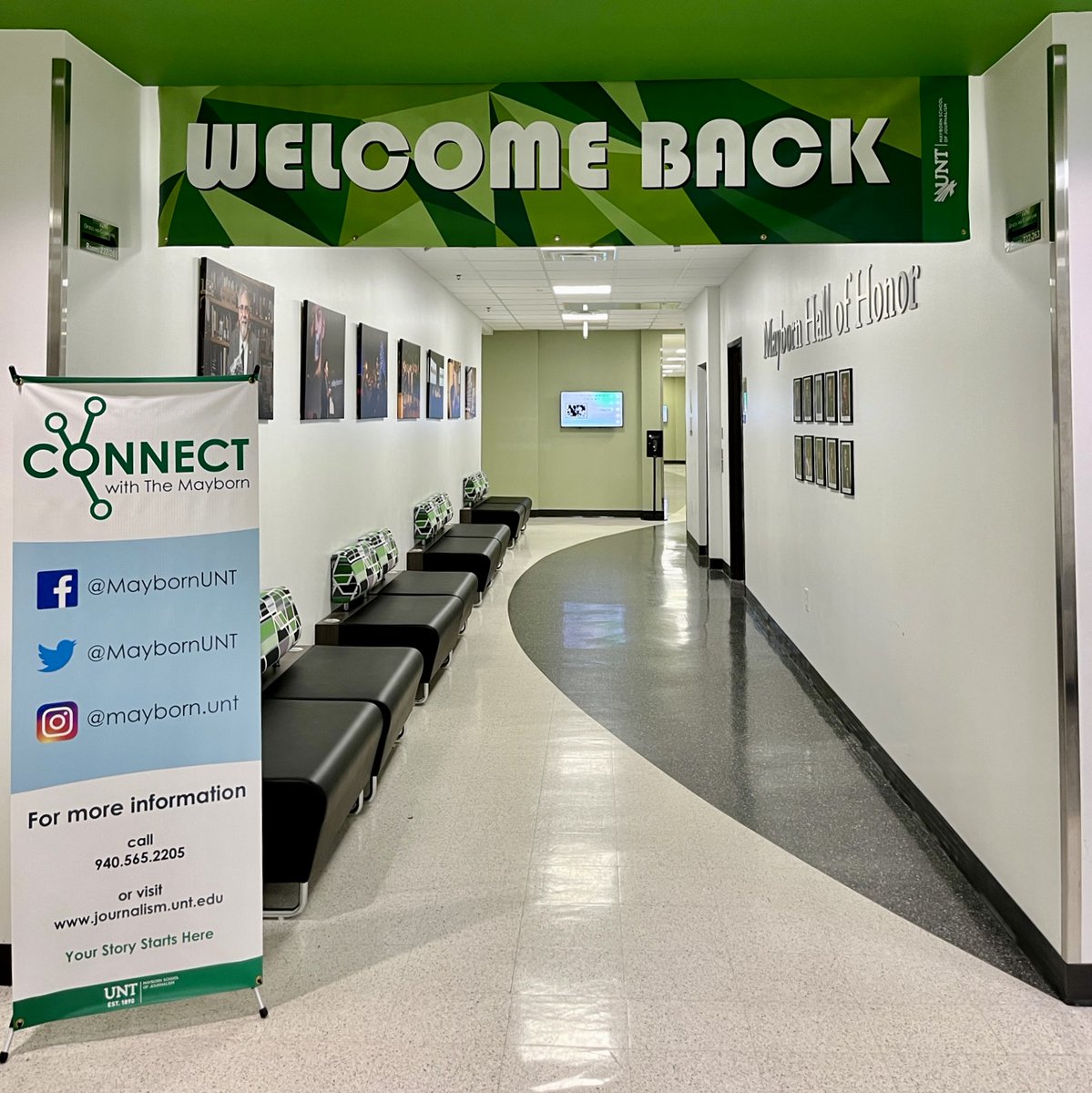 Welcome back, #MaybornUNT! Keep your eyes peeled for a month-long celebration of welcome activities designed just for you. From free snacks to a student org fair, we're kicking off the semester with a bang!