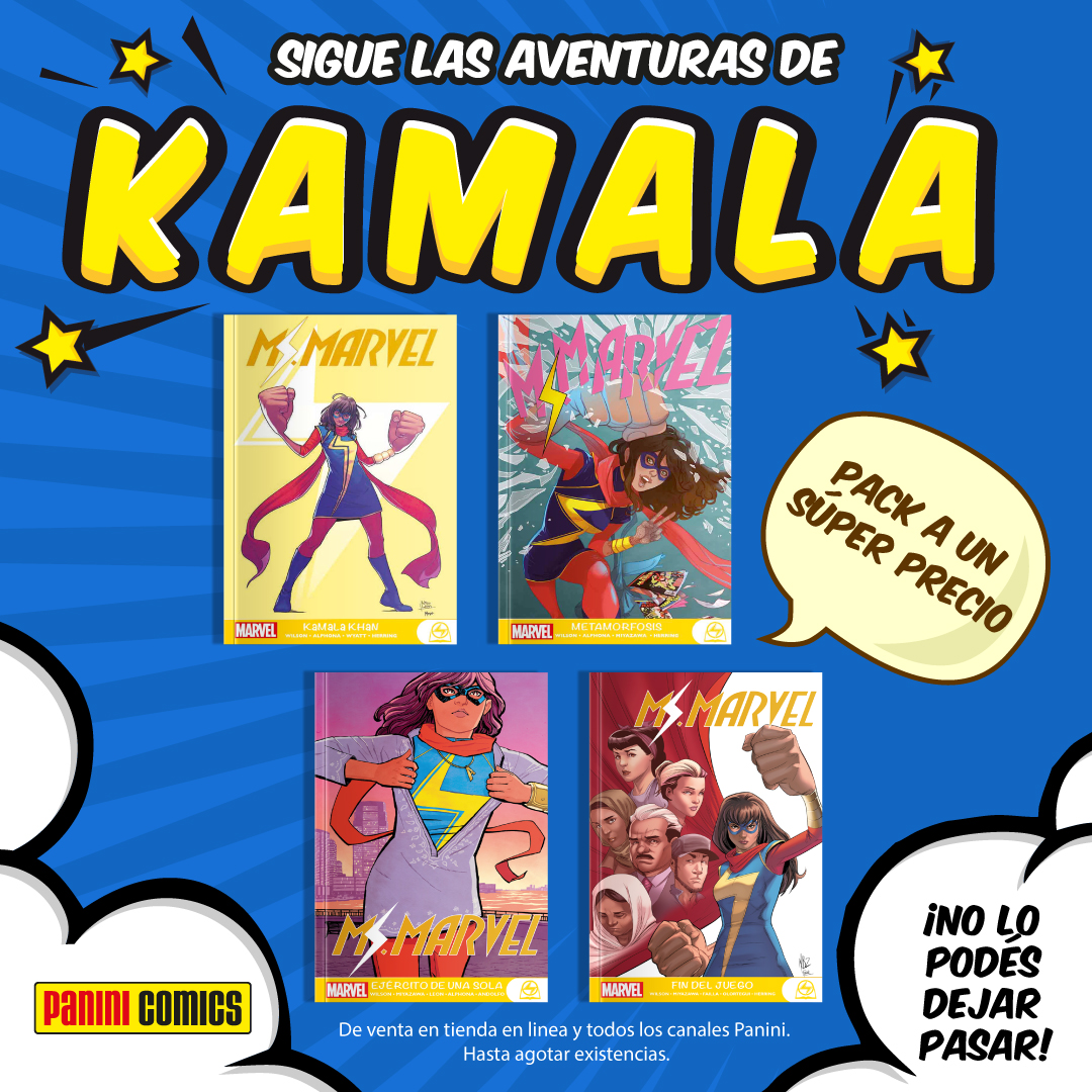 ¡Atención! Comunidad de Argentina 🇦🇷

Estamos de regreso y con una sorpresa increíble, adquiere los 4 tomos de Miss Marvel a un súper precio. 🔥

Disponible en TODOS nuestros puntos de venta.