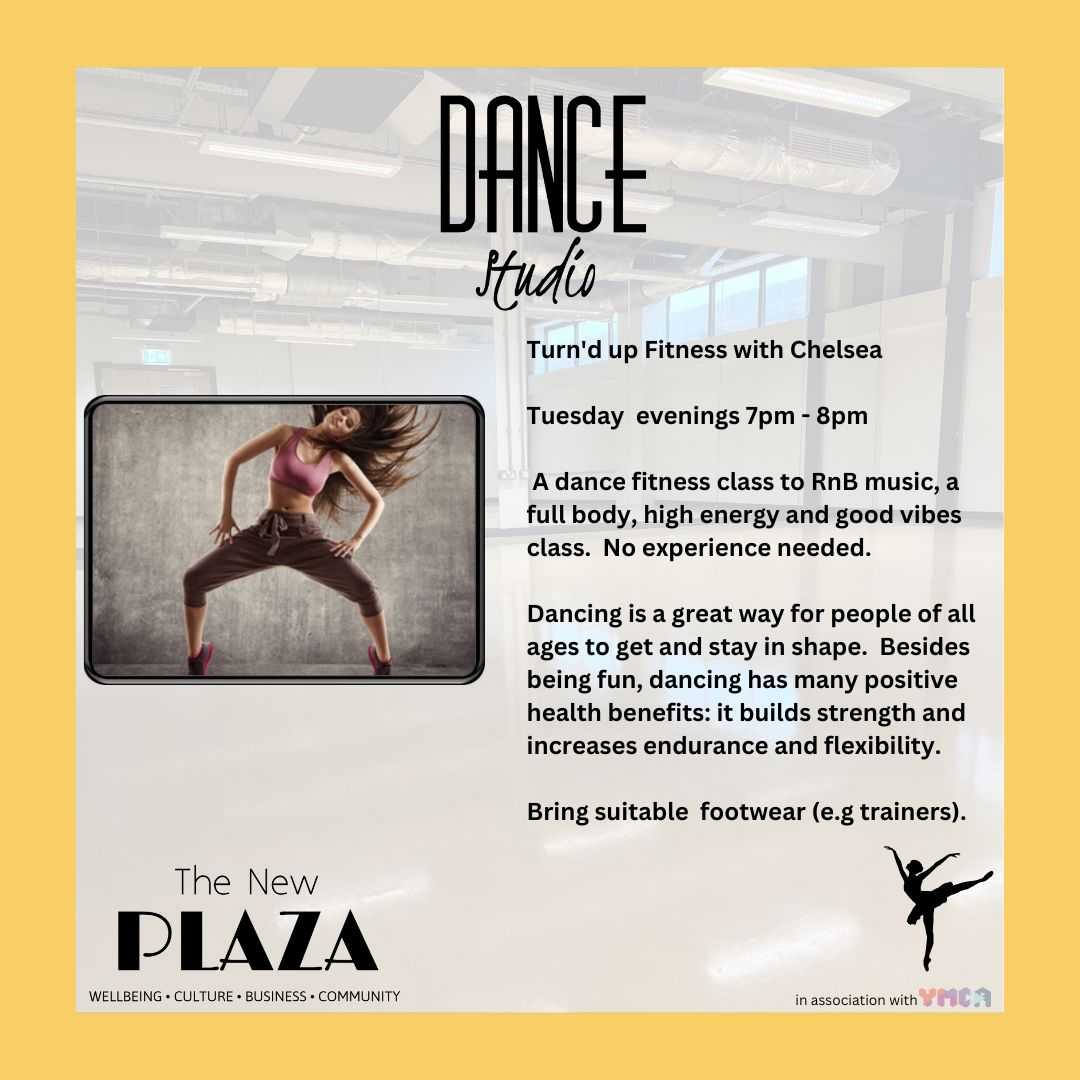 Turn'd up Fitness with Chelsea
Tuesday's 7pm - 8pm

You can book via the MyWellness app:
mywellness.page.link/5YwibQq6cqtLB6…
or via our Reception Team on:
Tel: (01639) 373464
Email: plazareception@ymcaporttalbot.wales
or via messenger.
#turndupfitness