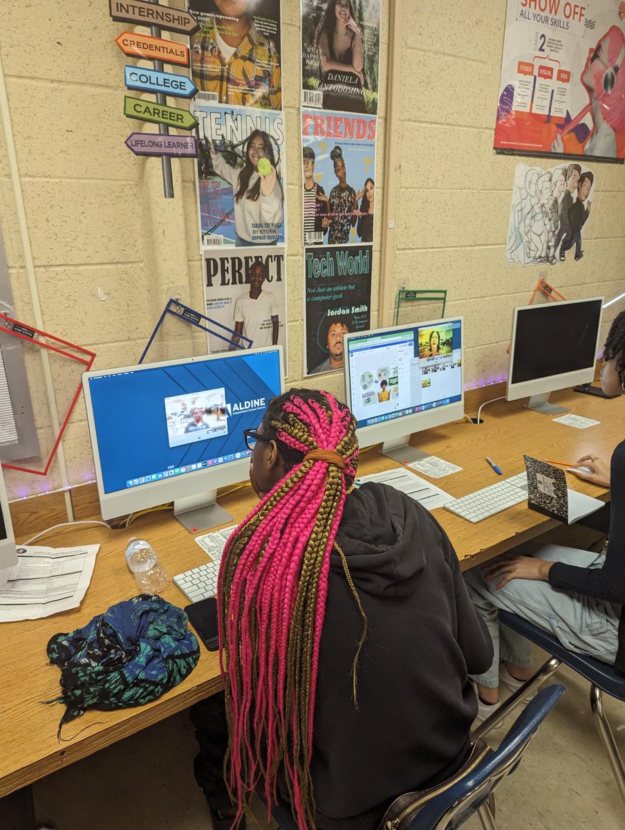 AldineCTE's tweet photo. @NimitzHS_AISD  Animation using Apple iMacs for instruction. Exposing students to windows and Apple platforms is key to student success. Thanks to CTE instructor Thao Huynh doing an exceptional job on that campus. @OOT_AldineISD #GameOn23 #MyAldine @adbustil @EducatorMar10 https://t.co/aXtGPYRHyf