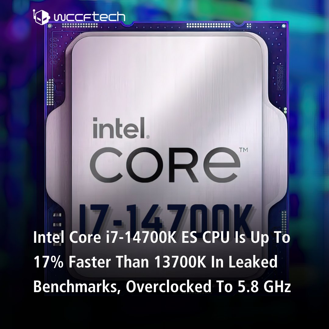 Wccftech on X: Intel Core i7-14700K CPU leaks out once again, benchmarks  show up to 17% faster than 13700K & 5.8 GHz overclock    / X