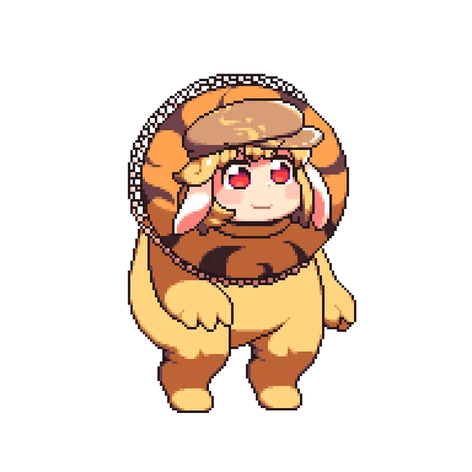 ジュラシックにゃんにゃんスレで使えそうなドット打ちました