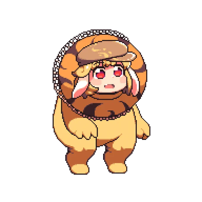 ジュラシックにゃんにゃんスレで使えそうなドット打ちました