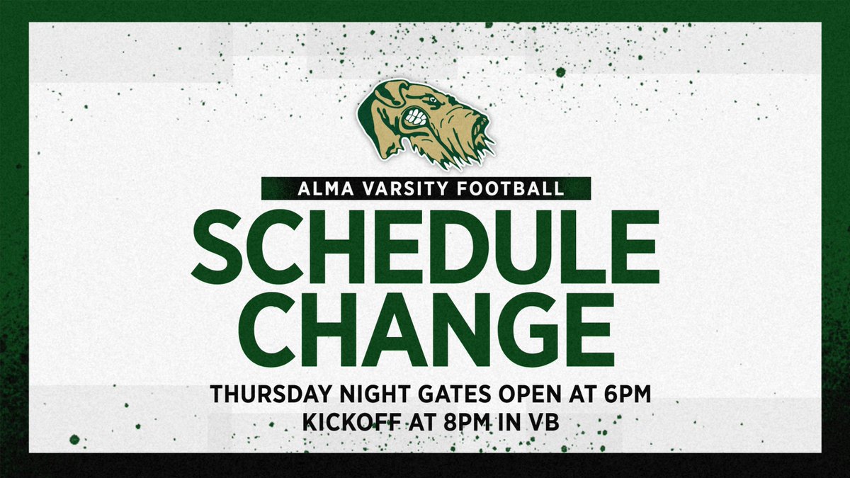 Make note of a schedule change this Thursday night August 24th for the Battle of the Bone. Gates will open in VB at 6pm and kickoff is at 8pm.
#keepthebonehome #only1airedale