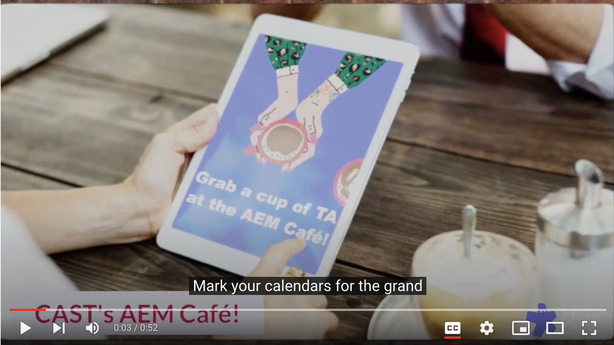 Countdown continues 4 @CAST_UDL AEM Café grand reopening Sep 14 at 4pm EST! #Aem4All Our 1st topic is artificial intelligence (AI) so we created: Video via Hour One Images via Photofunia Captions generated via FreeSubtiles.AI AI Video: bit.ly/3KPSfdr